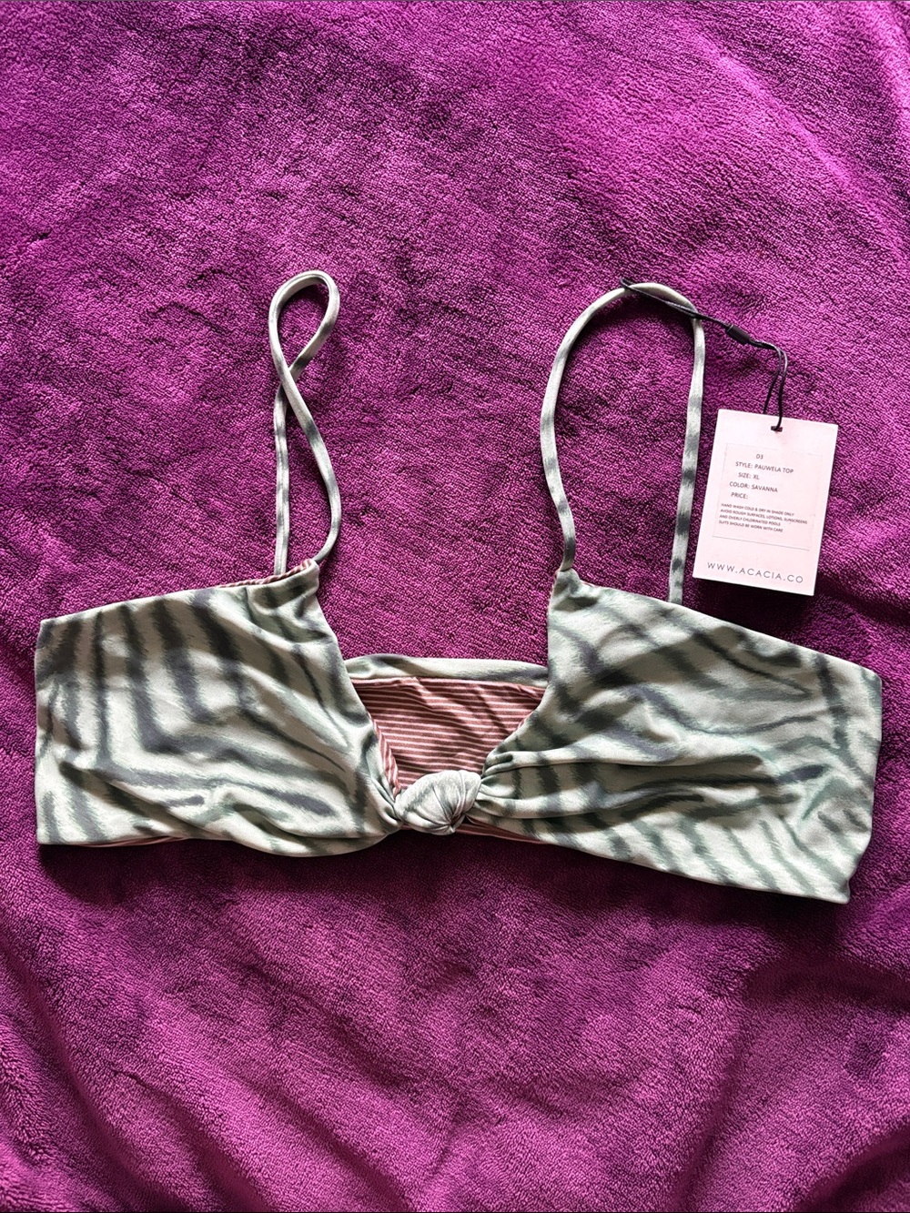 Acacia Swim Pauwela Top in Savanna